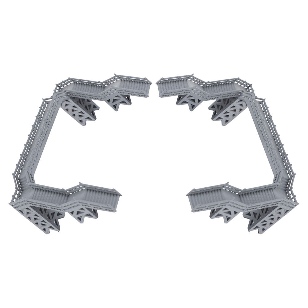 Home Office Layout - 2Pcs 1:87 Scale Footbridge Miniature DIY