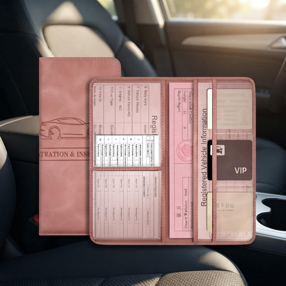 PU Leather Car Registration In - đánh giá và giá Document Holder Stand