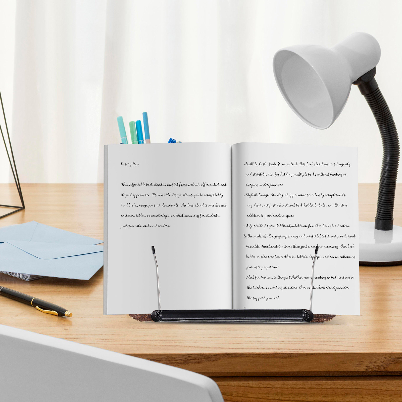 Adjustable Walnut Book Stand f - đánh giá và giá Document Holder Stand