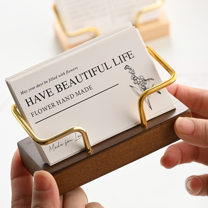 Wooden Business Card Holder Me - đánh giá và giá Document Holder Stand