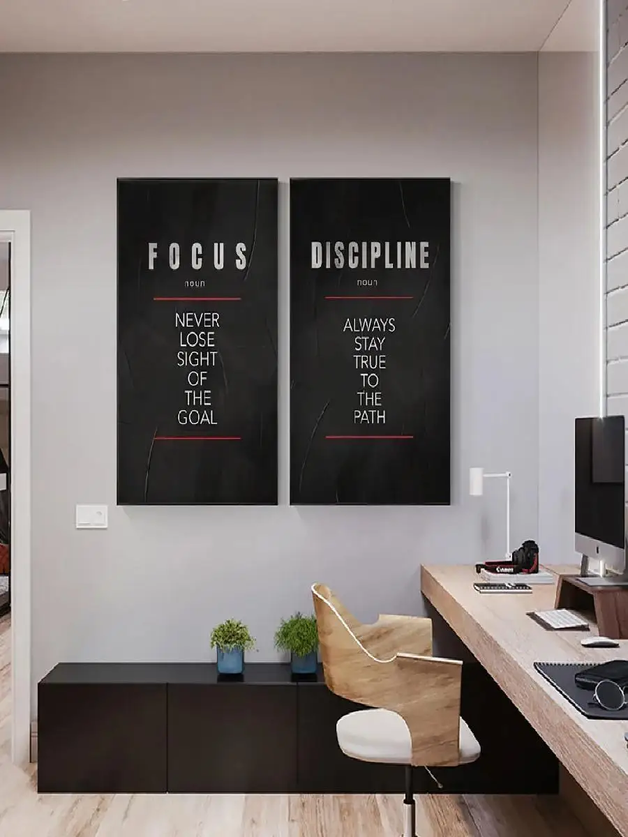 Believe Discipline and Focus D - đánh giá và giá Home Office Room Inspiration