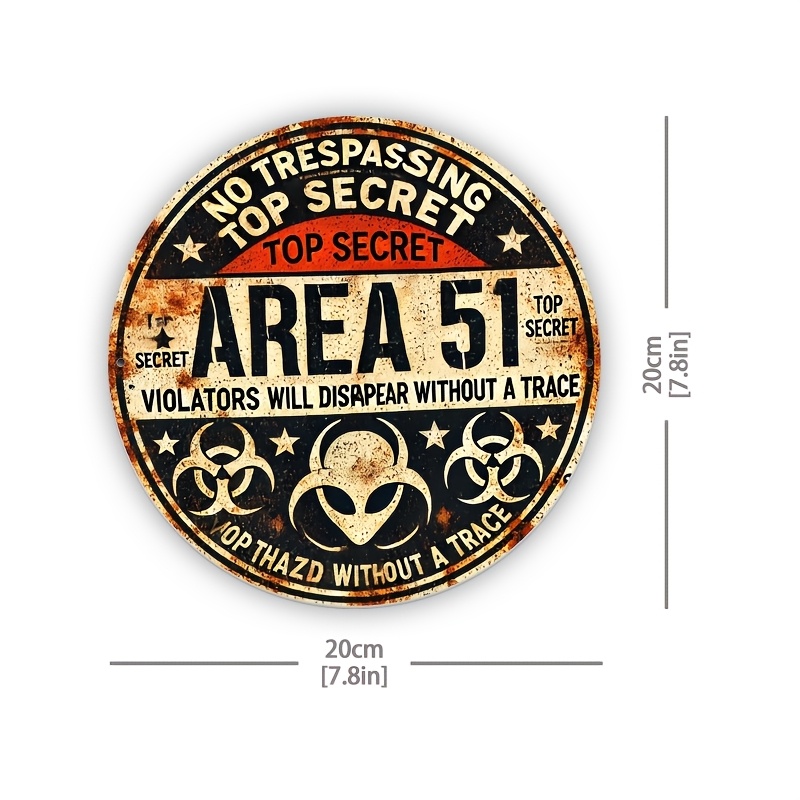 Vintage Area 51 Metal Wall Sig - đánh giá và giá Home Office Or