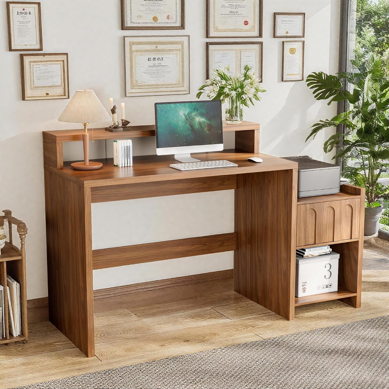 60 Inch Executive Desk with Dr - đánh giá và giá Home Office Work Table