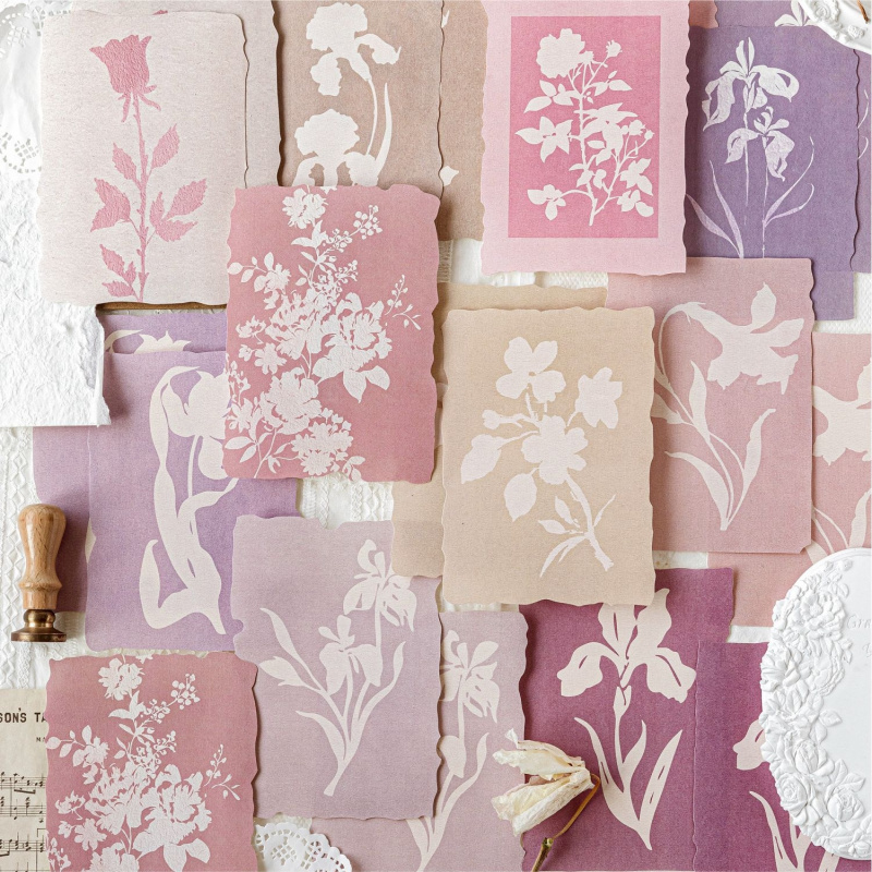 20 Sheets Floral Silhouette Ma - đánh giá và giá Home Office Layout