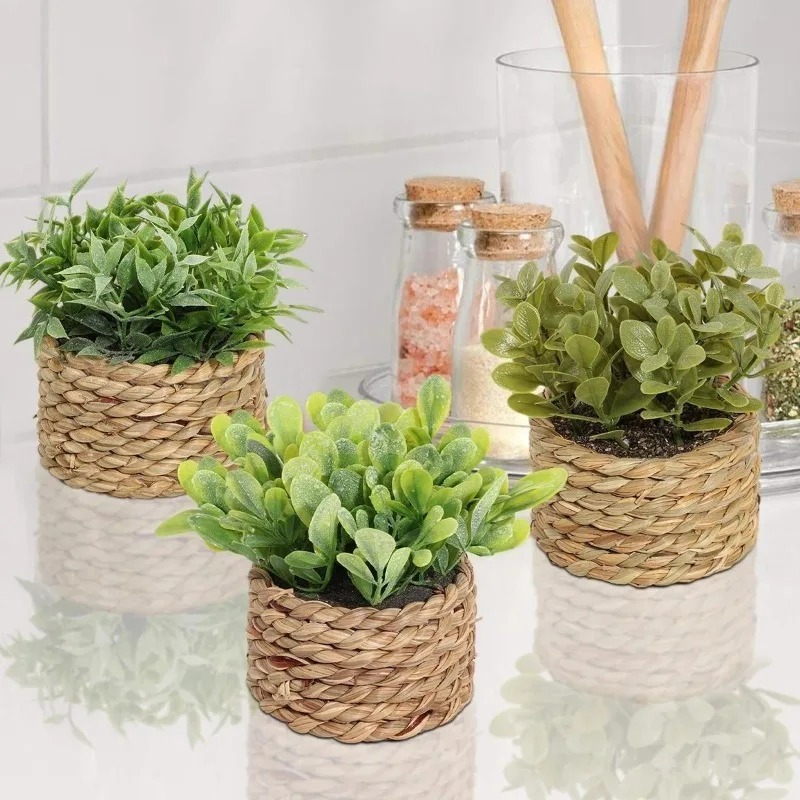 1pcs Woven Small Artificial Gr - đánh giá và giá Home Office Layout