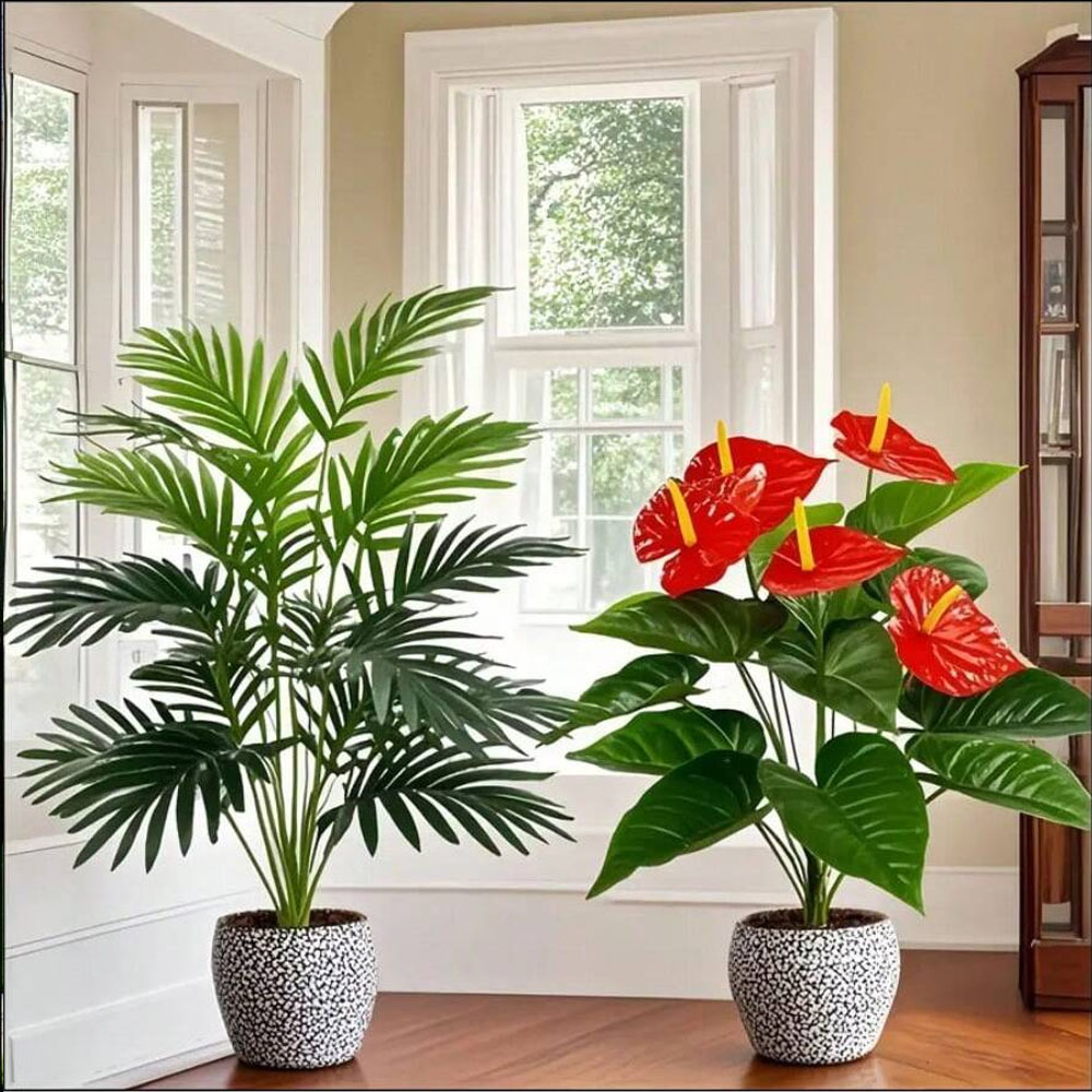 2sets Large Artificial Palm Pl - đánh giá và giá Home Office Layout
