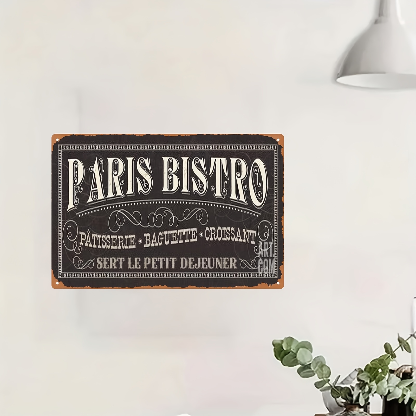 Vintage Paris Bistro Metal Sig - đánh giá và giá Home Office Or
